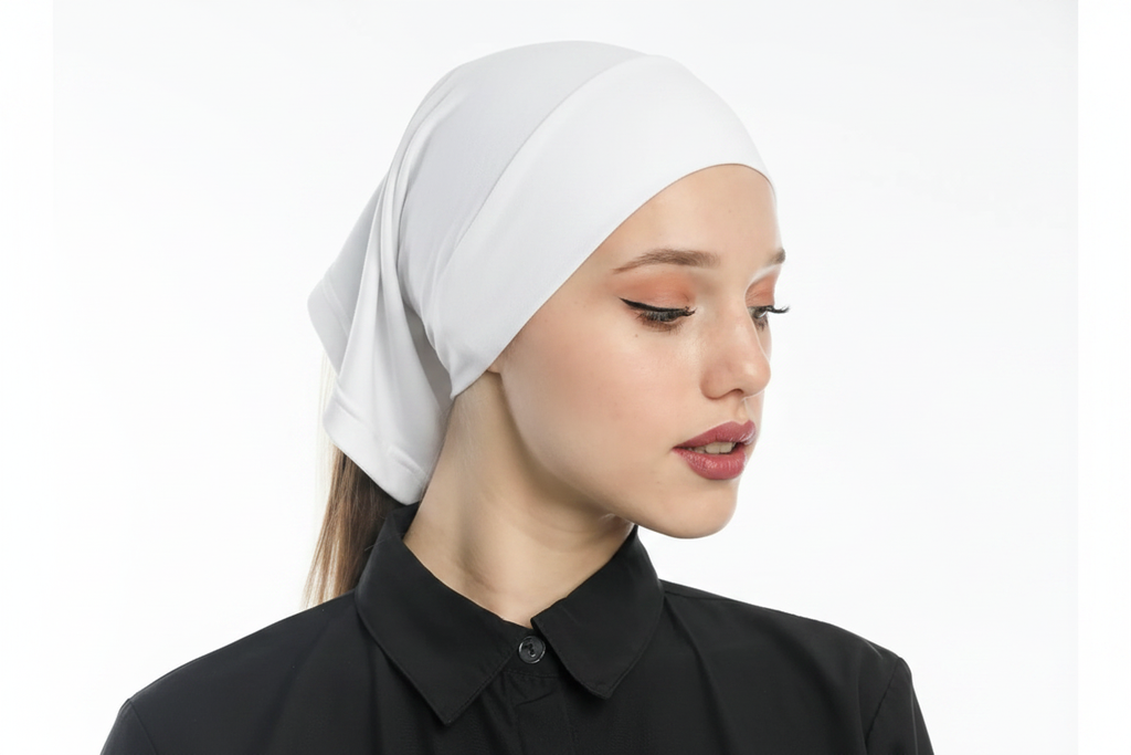 Bonnet sous-hijab blanc