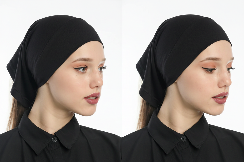 Bonnet sous-hijab noir
